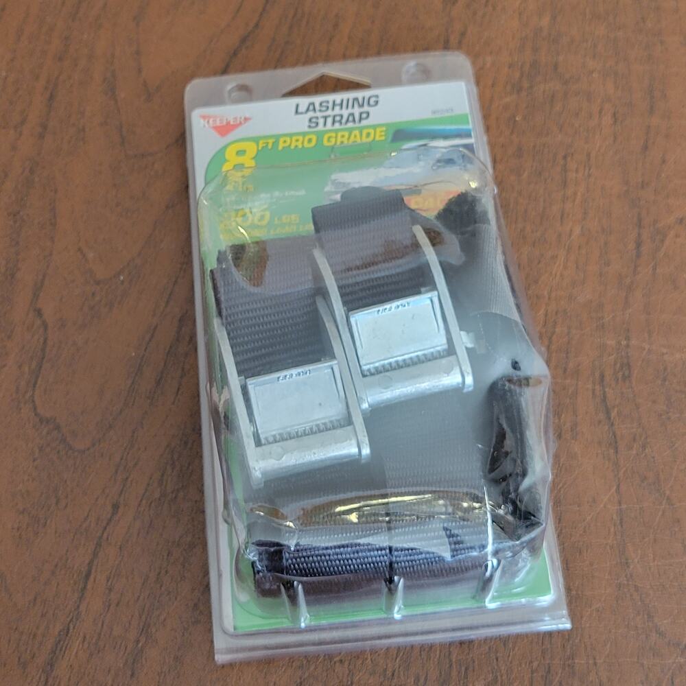 Keeper 85243 8 x 1inch Lashing Strap, 2 Pack. New, sealed